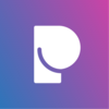 Logo PARKITA P mit farbverlauf von blau zu pink im Hintergrund